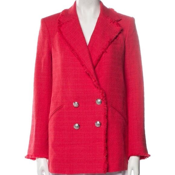 Veronica Beard Raw Hem Blazer